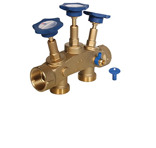 Montageblock 1 1/2"IG x 1 1/2" AG mit Verschneidung und Bypassfunktion sowie Probeentnahmehahn Montageblock 1 1/2"IG x 1 1/2" AG mit Verschneidung und Bypassfunktion sowie Probeentnahmehahn von AQMOS Wasseraufbereitung