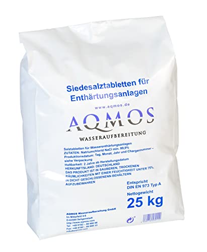 Regeneriersalz Salztabletten für Enthärtungsanlagen 25 kg von AQMOS Wasseraufbereitung