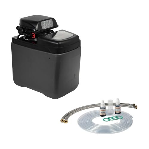 Wasserenthärtungsanlage PINK 10 mit Anschlussset | Wasserenthärter für Haushalte bis zu 3 Personen | Entkalkungsanlage Antikalkanlage Entkalker für weiches Wasser von AQMOS Wasseraufbereitung