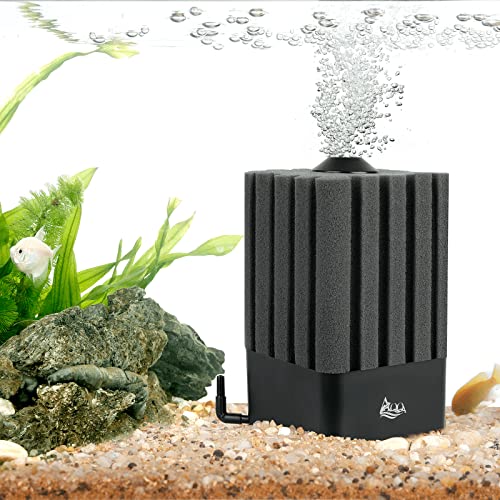 AQQA Aquarium Schwammfilter,Leiser Aquarium Filter für Biologische und Mechanische Filterung,Luftheber Aquarium Innenfilter mit Filtermateria von AQQA