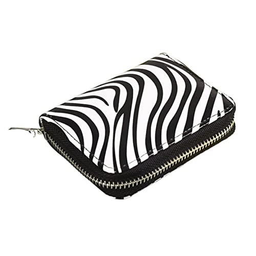 AQQWWER Geldbörsen für Damen Zebra Print Purse Wallet for Women Leather Short Wallet Cute Credit Card Coin Purses Money Pouch Mini Wallets von AQQWWER