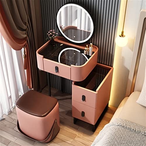 AQQWWER Schminktisch Dressing Table Drawer Modern Dressing Table Vanity Table Vanity Mirror Set Master Bedroom Lockers Household (Color : 2) von AQQWWER