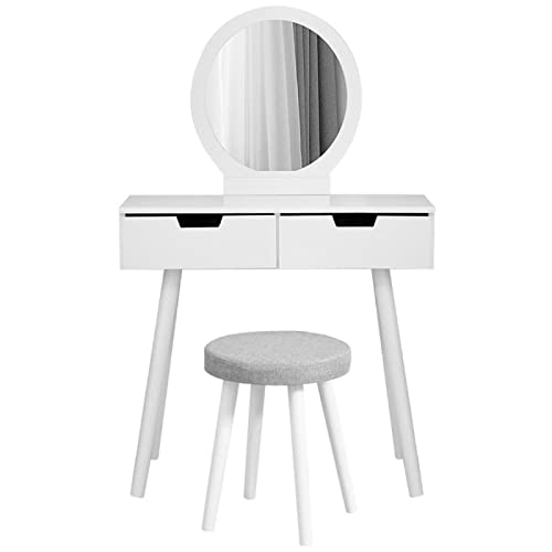 AQQWWER Schminktisch Dressing Table with Large Makeup Mirror Bedroom Dressing Table Dressing Table with Dressing Table Home Bedroom Furniture Dressing Table (Color : B) von AQQWWER