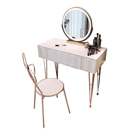 AQQWWER Schminktisch Light Luxury Dressing Table Bedroom Dressing Table Dressing Table Makeup Dressing Table with Mirror Furniture Bedroom Dressing Table Set von AQQWWER
