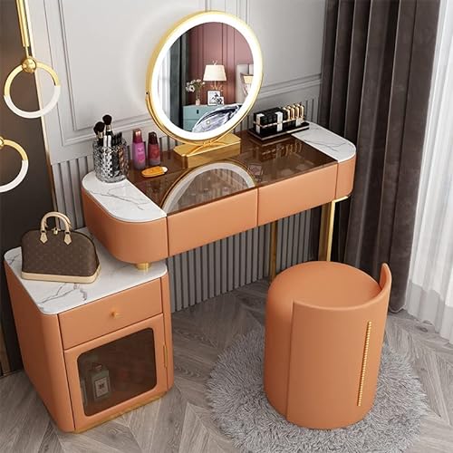 AQQWWER Schminktisch Luxurious Modern Dresser with Dresser Multi-Functional Storage Cabinet Family Bedroom Furniture (Color : 1) von AQQWWER
