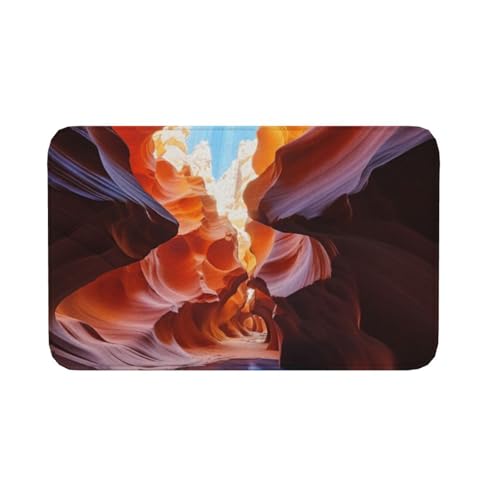 Fußmatte für den Innen- und Außenbereich, rutschfeste Bodenmatte, Antilope-Canyon, Fußmatte für Eingangsbereich, Veranda, Waschküche, Badezimmer, Schlafzimmer, Teppich, 50,8 x 80 cm von AQRJKHD