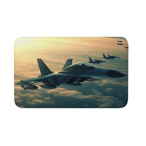 Fußmatte für den Innen- und Außenbereich, rutschfeste Bodenmatte, Flugzeugkampfdüsen, Eingangsteppich, Veranda, Waschküche, Badezimmer, Schlafzimmer, 50,8 x 80 cm Fußmatte für den Innen- und Außenbereich, rutschfeste Bodenmatte, Flugzeugkampfdüsen, Eingangsteppich, Veranda, Waschküche, Badezimmer, Schlafzimmer, 50,8 x 80 cm von AQRJKHD