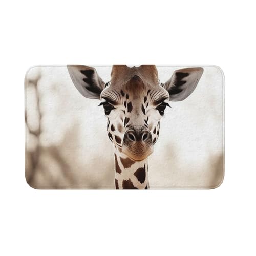 Fußmatte für drinnen und draußen, rutschfeste Bodenmatte, Giraffenmotiv, Fußmatte für Eingangsbereich, Veranda, Waschküche, Badezimmer, Schlafzimmer, 50,8 x 80 cm von AQRJKHD