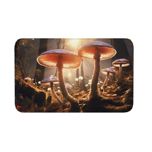 Fußmatte für drinnen und draußen, rutschfeste Bodenmatte, Pilz-Fußmatte für Eingangsbereich, Veranda, Waschküche, Badezimmer, Schlafzimmer, 50,8 x 80 cm Fußmatte für drinnen und draußen, rutschfeste Bodenmatte, Pilz-Fußmatte für Eingangsbereich, Veranda, Waschküche, Badezimmer, Schlafzimmer, 50,8 x 80 cm von AQRJKHD