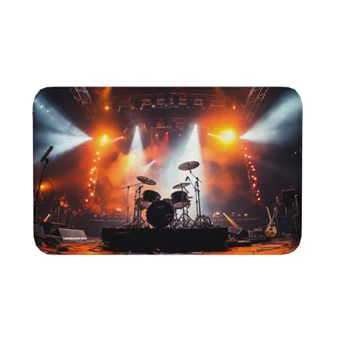 Fußmatte für drinnen und draußen, rutschfeste Bodenmatte, Rock-Konzertbühne, Eingangsteppich, Veranda, Waschküche, Badezimmer, Schlafzimmer, 50,8 x 80 cm Fußmatte für drinnen und draußen, rutschfeste Bodenmatte, Rock-Konzertbühne, Eingangsteppich, Veranda, Waschküche, Badezimmer, Schlafzimmer, 50,8 x 80 cm von AQRJKHD