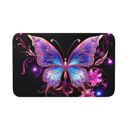 Fußmatte für drinnen und draußen, rutschfeste Bodenmatte, Schmetterlingsmatte, für Eingangsbereich, Veranda, Waschküche, Badezimmer, Schlafzimmer, 50,8 x 80 cm Fußmatte für drinnen und draußen, rutschfeste Bodenmatte, Schmetterlingsmatte, für Eingangsbereich, Veranda, Waschküche, Badezimmer, Schlafzimmer, 50,8 x 80 cm von AQRJKHD