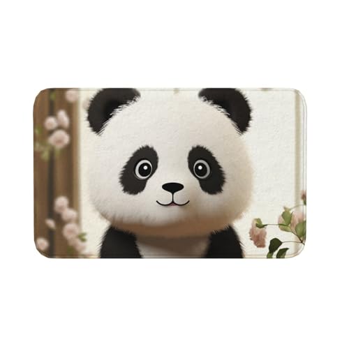 Fußmatte für drinnen und draußen, rutschfeste Bodenmatte, niedlicher weißer Panda, Fußmatte für Eingangsbereich, Veranda, Waschküche, Badezimmer, Schlafzimmer, 50,8 x 80 cm Fußmatte für drinnen und draußen, rutschfeste Bodenmatte, niedlicher weißer Panda, Fußmatte für Eingangsbereich, Veranda, Waschküche, Badezimmer, Schlafzimmer, 50,8 x 80 cm von AQRJKHD