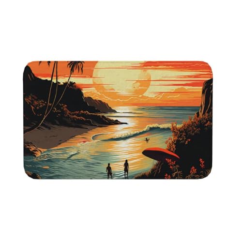 Fußmatte für drinnen und draußen, rutschfeste Bodenmatte, originelles Poster für endlosen Sommer, Eingangsteppich, Veranda, Waschküche, Badezimmer, Schlafzimmer, 50,8 x 80 cm Teppich Fußmatte für drinnen und draußen, rutschfeste Bodenmatte, originelles Poster für endlosen Sommer, Eingangsteppich, Veranda, Waschküche, Badezimmer, Schlafzimmer, 50,8 x 80 cm Teppich von AQRJKHD