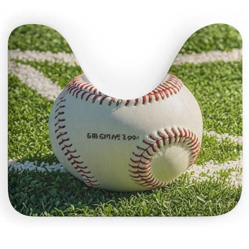 AQRJLPM Grüner Baseballfeld-Hintergrund, WC-Vorleger, U-förmige Kontur, rutschfest, schnell trocknend, super saugfähig, klein, weich, Badezimmerteppiche für Badezimmer, Badewanne und Duschboden AQRJLPM Grüner Baseballfeld-Hintergrund, WC-Vorleger, U-förmige Kontur, rutschfest, schnell trocknend, super saugfähig, klein, weich, Badezimmerteppiche für Badezimmer, Badewanne und Duschboden von AQRJLPM