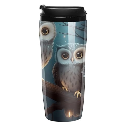AQRJLPM Kaffeebecher Eule auf Baum, doppelwandig, isoliert, Reise-Kaffeebecher für Heiß-/Eistee, To Go, Becher mit Deckel, auslaufsicheres und rutschfestes Design für Zuhause, Büro, Partys AQRJLPM Kaffeebecher Eule auf Baum, doppelwandig, isoliert, Reise-Kaffeebecher für Heiß-/Eistee, To Go, Becher mit Deckel, auslaufsicheres und rutschfestes Design für Zuhause, Büro, Partys von AQRJLPM