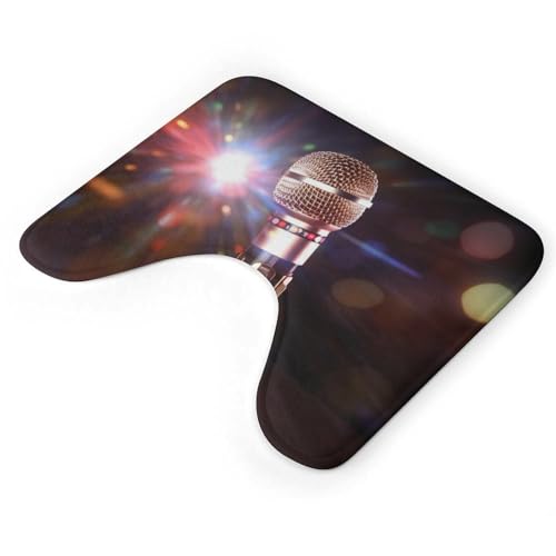 AQRJLPM Karaoke-Mikrofon-WC-Vorleger, U-förmig, rutschfest, schnell trocknend, super saugfähig, klein, weich, Badezimmerteppiche für Badezimmer, Badewanne und Duschboden AQRJLPM Karaoke-Mikrofon-WC-Vorleger, U-förmig, rutschfest, schnell trocknend, super saugfähig, klein, weich, Badezimmerteppiche für Badezimmer, Badewanne und Duschboden von AQRJLPM