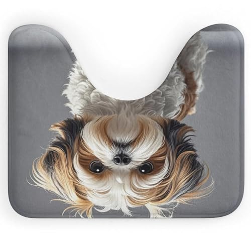 AQRJLPM Shih Tzu Hunde-WC-Teppich, U-förmig, rutschfest, schnell trocknend, super saugfähig, klein, weich, Badezimmerteppiche für Badezimmer, Badewanne und Duschboden AQRJLPM Shih Tzu Hunde-WC-Teppich, U-förmig, rutschfest, schnell trocknend, super saugfähig, klein, weich, Badezimmerteppiche für Badezimmer, Badewanne und Duschboden von AQRJLPM