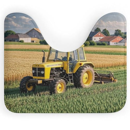 AQRJLPM Traktor Farm Toilettenvorleger, U-förmig, rutschfest, schnell trocknend, super saugfähig, klein, weich, Badezimmerteppiche für Badezimmer, Badewanne und Duschboden AQRJLPM Traktor Farm Toilettenvorleger, U-förmig, rutschfest, schnell trocknend, super saugfähig, klein, weich, Badezimmerteppiche für Badezimmer, Badewanne und Duschboden von AQRJLPM