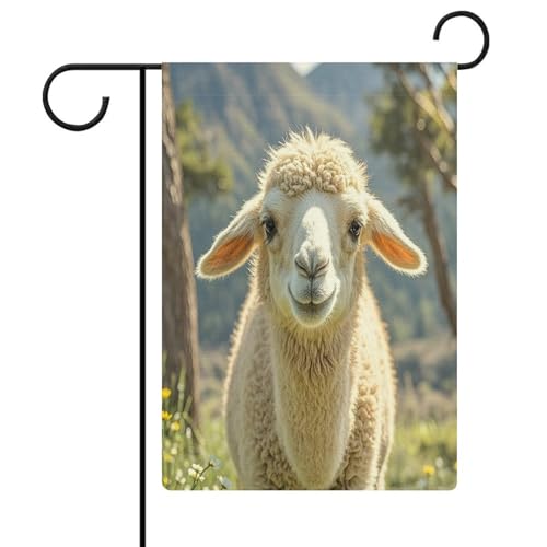 Lamb Garden Flag House Lawn Welcome Sign Banner Double Sided Small Personalized Flags for Swimming Pool Yard Outdoor Home Wall Decoration 12.6 X18.5 Inch von AQRJLPM