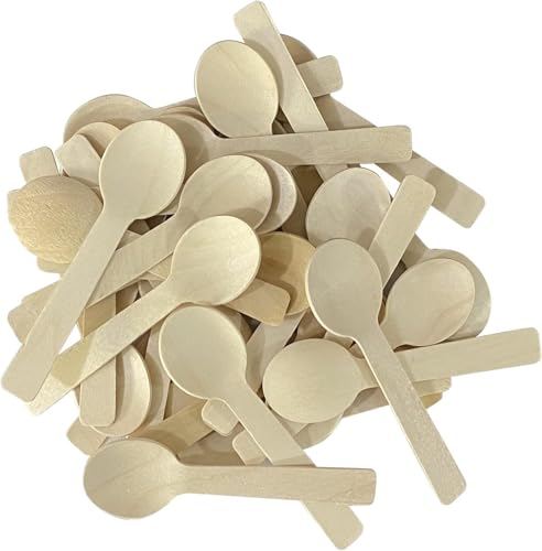 100 Stück 10,2 cm Mini-Holzlöffel, biologisch abbaubar, kompostierbar, Birkenholz, Lebensmittelqualität, Einweglöffel, Holzbesteck für Partys, Hochzeiten, Camping 100 Stück 10,2 cm Mini-Holzlöffel, biologisch abbaubar, kompostierbar, Birkenholz, Lebensmittelqualität, Einweglöffel, Holzbesteck für Partys, Hochzeiten, Camping von AQSXO
