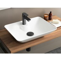 Aqua Bagno Design Keramik Aufsatzwaschbecken Eckig Waschschale Waschtisch KB.Leon.003 53 x 40 cm von AQUA BAGNO