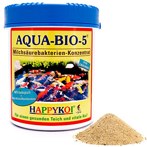 AQUA BIO 5 lactic Acid Bacteria Powder, probiotic Filter Bacteria for Koi Pond, Pond and Garden Pond, Support Nitrification, Remove Algae and mud. The All-Round Protection for koi and Pond. (1500 ml) von AQUA BIO