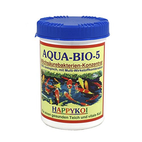 AQUA BIO 5 lactic Acid Bacteria Powder, probiotic Filter Bacteria for Koi Pond, Pond and Garden Pond, Support Nitrification, Remove Algae and mud. The All-Round Protection for koi and Pond. (1500 ml) von AQUA BIO