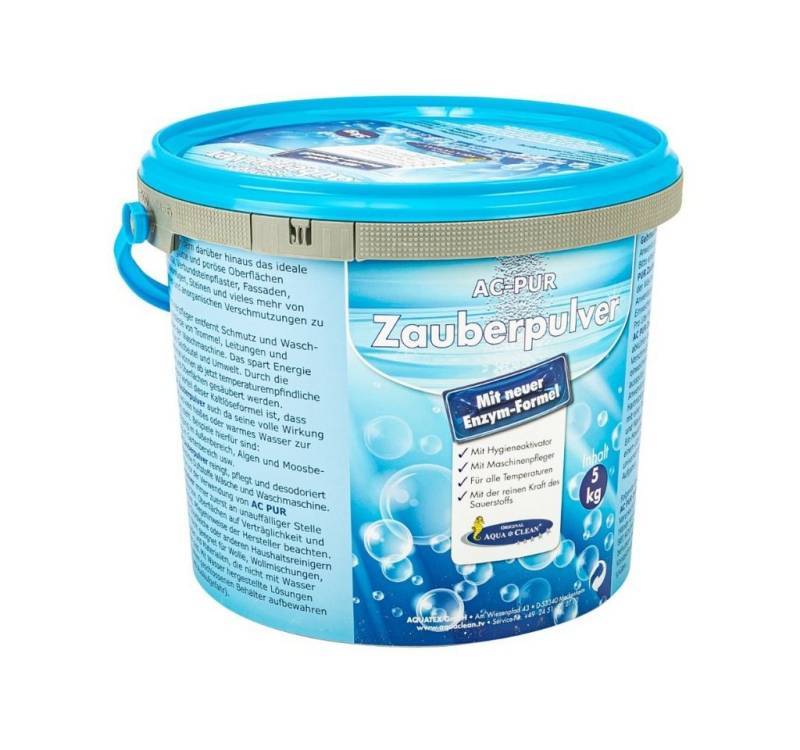 AQUA CLEAN PUR Zauberpulver 5kg neue Enzym-Formel Fleckentferner (Waschkraftverstärker mit extra Flecklösekraft) von AQUA CLEAN