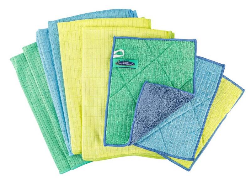 AQUA CLEAN Geschirrtuch AQUA CLEAN Kristall Sonnenschein Geschirr- & Spültücher 9 tlg., (9-tlg., 6x Geschirrtücher ca. 45 cm x 65 cm, 3x Spültücher ca. 19 cm x 24 cm) von AQUA CLEAN