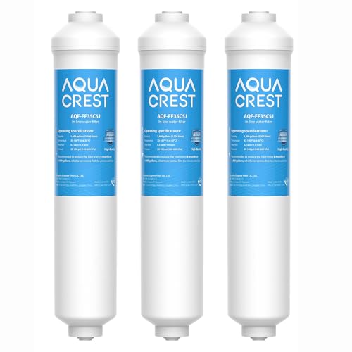 AQUACREST Wasserfilter Kühlschrank Ersatz für Samsung DA29-10105J HAFEX/EXP, DA2010CB Wasserfilter, NSF Zertifiziert In-Line Wasserfilter für LG Samsung Side by Side (3) von AQUA CREST