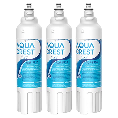 AQUA CREST ADQ73613401 Refrigerator Water Filter, Replacement for LG LT800P, ADQ73613402, ADQ73613408, ADQ75795104, Kenmore 9490, 46-9490, LSXS26326S, LMXC23746S, LMXC23746D (Pack of 3) von AQUA CREST