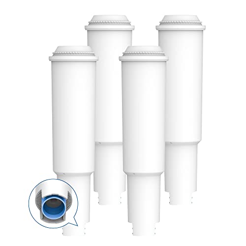 AQUA CREST White Kaffeemaschinen-Wasserfilter, Ersatz für Jura® 60209 White, 64553, 7520, 68739 - Kompatibel mit Verschiedenen Modellen von Jura® Capresso®, Impressa®, 4er-Pack von AQUA CREST