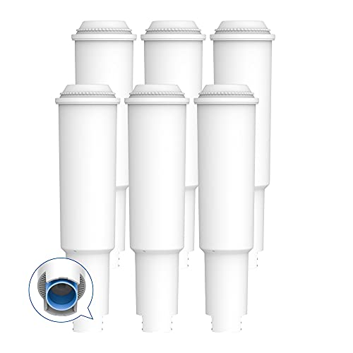 AQUA CREST White Kaffeemaschinen-Wasserfilter, Ersatz für Jura® 60209 White, 64553, 7520, 68739 - Kompatibel mit Verschiedenen Modellen von Jura® Capresso®, Impressa®, 6er-Pack von AQUA CREST