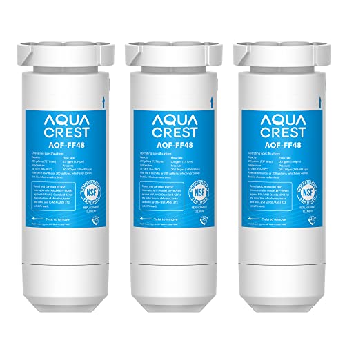 AQUACREST XWF NSF Certified Refrigerator Water Filter, Compatible with GE XWF, Pack of 3 (Packaging may vary) von AQUA CREST