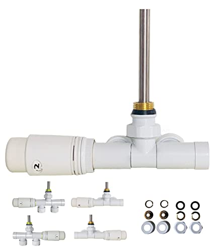 AQUA HEATING Heizkörperthermostat Heizkörperventil Thermostatventil Unico H2006WH, Heizungsthermostat Thermostat für Heizkörper, Heizkörperregler & Temperaturregler, Heizung Zubehör Weiß 1 Loch von AQUA HEATING