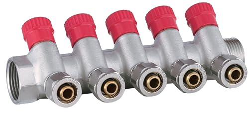 AQUA HEATING Warmwasserverteiler Wasserverteiler Warmwasser Trinkwasser Heizung Industrie Wasseranschluss-Verteiler 1 Zoll x 16 mm PEX 5 Kreise AQUA HEATING Warmwasserverteiler Wasserverteiler Warmwasser Trinkwasser Heizung Industrie Wasseranschluss-Verteiler 1 Zoll x 16 mm PEX 5 Kreise von AQUA HEATING