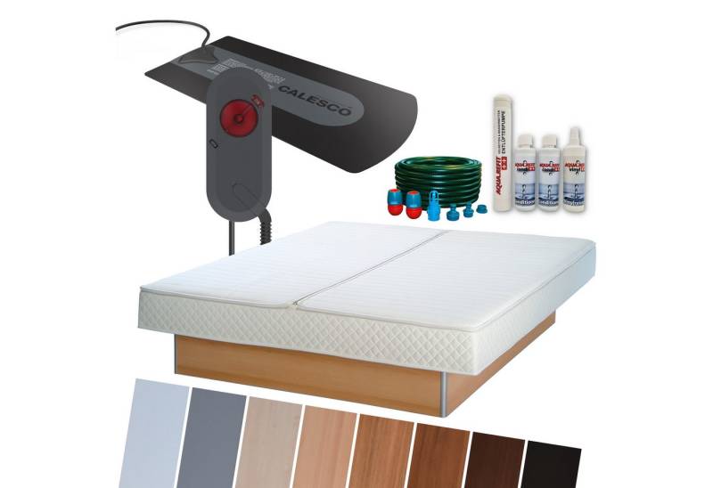 AQUA ROYAL, Wasserbett Komplett Softside DUAL Calesco K-Box 90 Heizungen Podest Doppelbett, mit Calesco Carbon Box90 von AQUA ROYAL