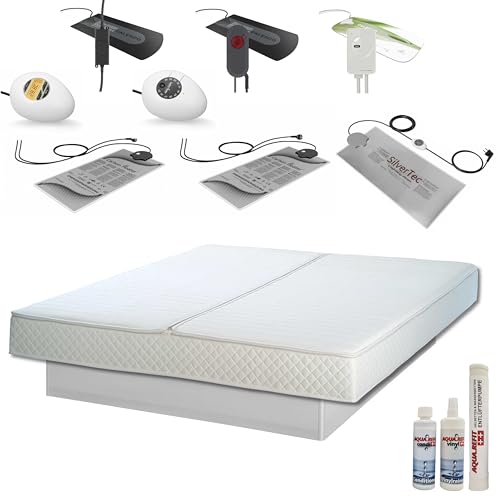 AQUA ROYAL Wasserbett Bett Set Softside Mono Einzelbett ohne Podest/Sockel 160x220 cm F5 – Wasserbetten Heizung von Calesco oder TBD Carbon Heater – Pflegeset und Befüllschlauch AQUA ROYAL Wasserbett Bett Set Softside Mono Einzelbett ohne Podest/Sockel 160x220 cm F5 – Wasserbetten Heizung von Calesco oder TBD Carbon Heater – Pflegeset und Befüllschlauch von AQUA ROYAL