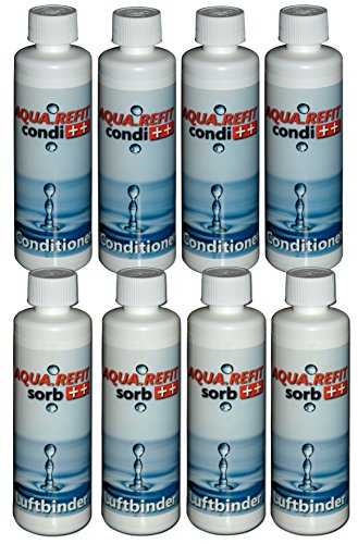 Sparpaket mit 4 Flaschen Aqua REFIT Sorb & 4 Flaschen Conditioner von AQUA.REFIT plus