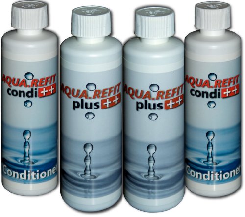 AQUA.REFIT 2x condi 250 ml + 2x plus 250 ml - Flüssigkonzentrat zur regelmäßigen und Intensiv-Behandlung von Wasserbetten - Conditioner von AQUA.REFIT plus