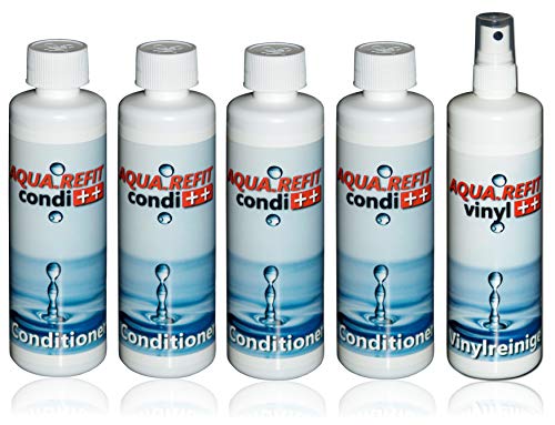 4x250 ml Wasserbett Konditionierer Conditioner + 1 Reiniger Vinylreiniger 250 ml Aqua Refit Set von AQUA.REFIT plus