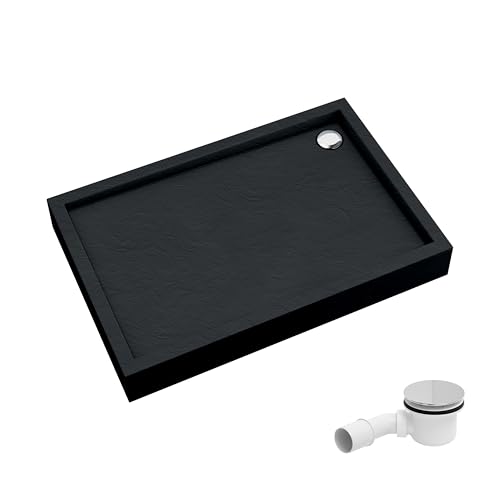 AQUABAD Duschwanne/Duschtasse Elegana mit LeakProtect Technologie Black Stone 90x120cm Rechteck, inkl. Ablaufgarnitur/Siphon A49CR AQUABAD Duschwanne/Duschtasse Elegana mit LeakProtect Technologie Black Stone 90x120cm Rechteck, inkl. Ablaufgarnitur/Siphon A49CR von AQUABAD