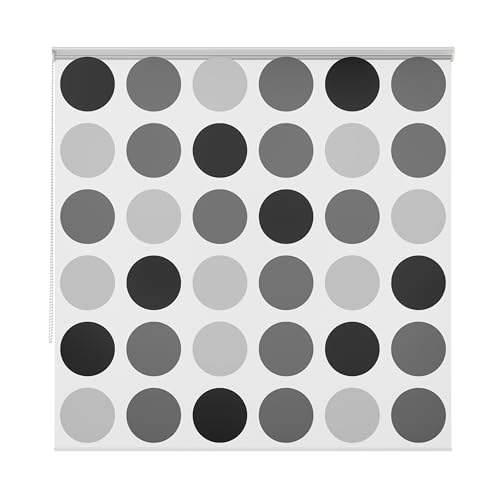 AQUABAD Vaskaflex Badewannenrollo/Duschrollo, Länge: 240 cm, Breite: 100 cm, Muster: Kreise von AQUABAD