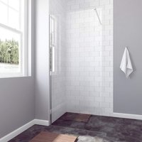 120x200cm Walk in Dusche 10mm Helles Silber Duschwand Glas Duschabtrennung Duschtrennwand Glastrennwand Glaswand mit Nano Beschichtung - Aquabatos von AQUABATOS