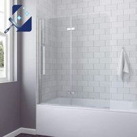 AQUABATOS® Badewannenaufsatz Duschabtrennung Duschtrennwand für Badewanne Faltbar Badewannenfaltwand Duschwand Glas 5 mm Sicherheitsglas mit Nano von AQUABATOS
