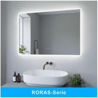AQUABATOS® LED Badspiegel mit Beleuchtung Badezimmerspiegel Beleuchtet Wandspiegel Kaltweiß und Warmweiß Licht Dimmbar lichtspiegel Beschlagfrei von AQUABATOS
