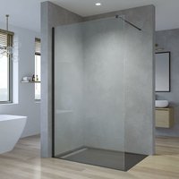 AQUABATOS® Walk-in Dusche Duschabtrennung Sicherheitsglas 8mm Glaswand Nano Beschichtung Duschtrennwand Easy Clean Seitenwand mit von AQUABATOS