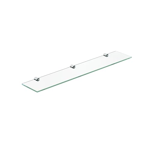 AQUABATOS 60 x 11 cm Glasregale Glasablage Wandregale Wandablage Duschregal Duschablage Bad Regal Badezimmer Regal Badablage Ablageregal aus Einscheiben-Sicherheitsglas ESG 6 mm klar von AQUABATOS