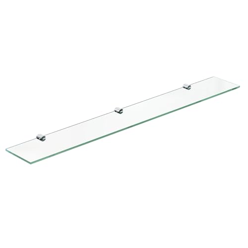 AQUABATOS 80 x 11 cm Glasregale Glasablage Wandregale Wandablage Duschregal Duschablage Bad Regal Badezimmer Regal Badablage Ablageregal aus Einscheiben-Sicherheitsglas ESG 6 mm klar von AQUABATOS