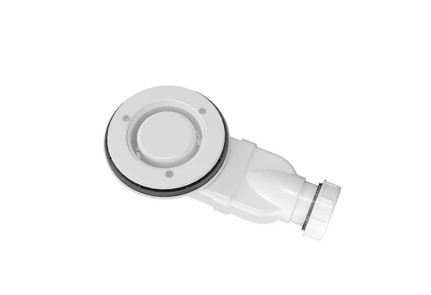 AQUABATOS Ablaufgarnitur Duschablauf Dusche flach 90mm ohne Decke Abgang waagerecht (Duschwannenablaufgarnitur Duschwannen Abfluss Bodenabläufe Bodeneinläufe) von AQUABATOS